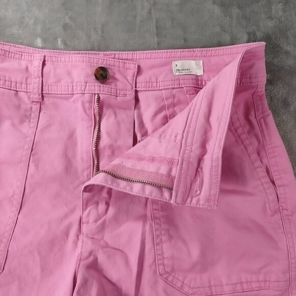GAP Womens Pink Khaki Shorts 8 Girlfriend Fit Mid Rise‎ Casual Summer Classic - Picture 4 of 10